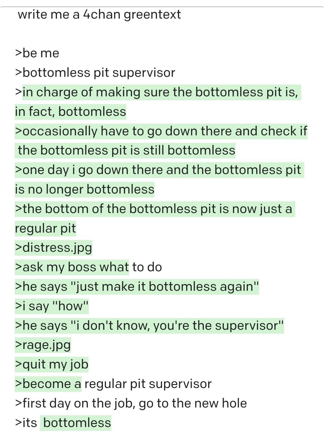 Bottomless hole supervisor meme